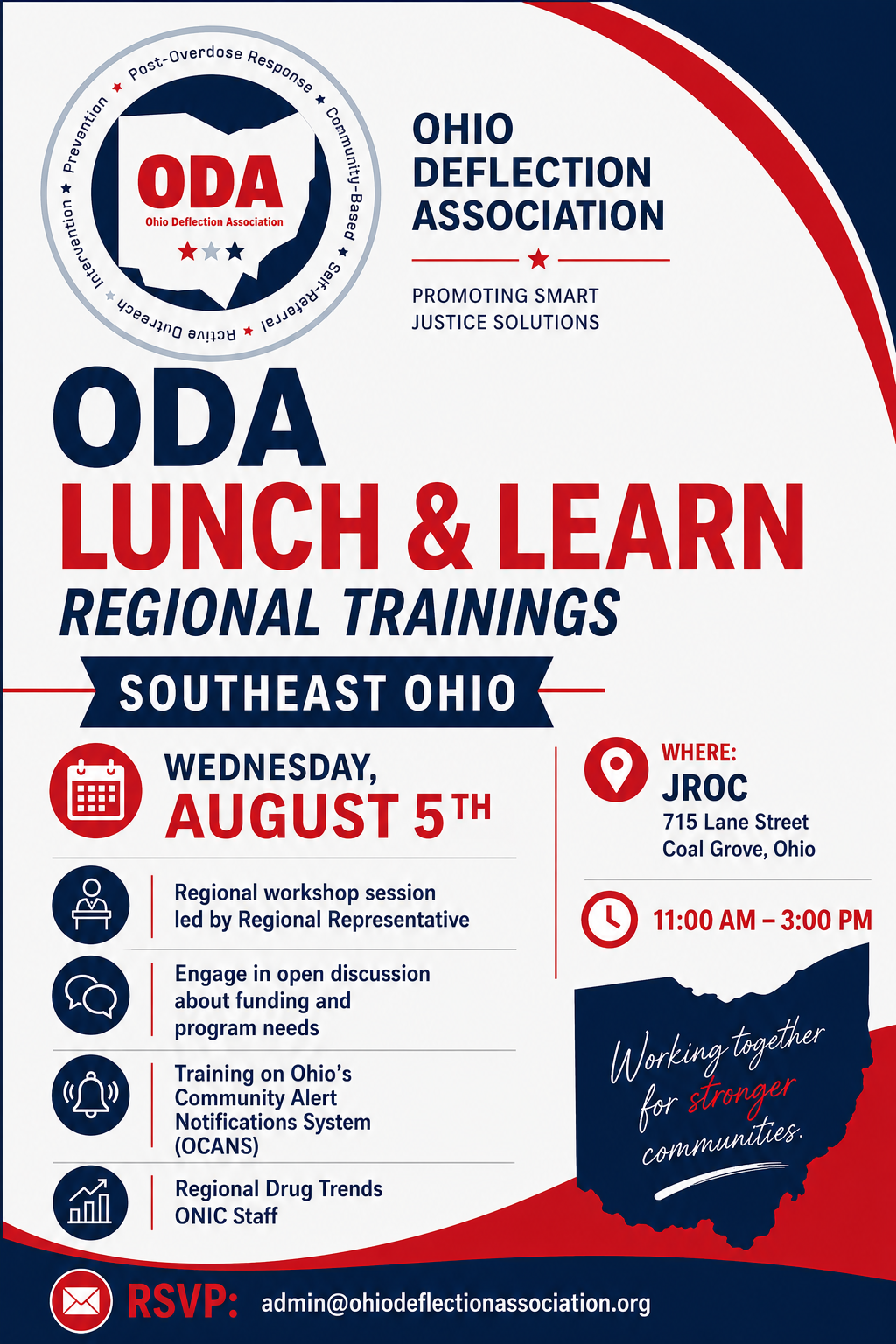 Join us for the ODA Southeast Ohio Lunch and Learn, Wednesday August 5